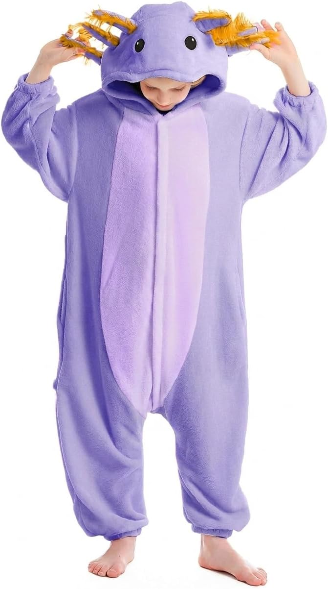 ATOZ Unisex Children Axolotl Onesie Halloween Costume Cosplay Pajamas