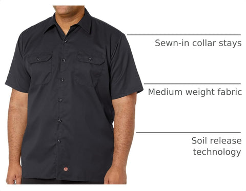 Red Kap Men's Short Sleeve Utility Uniform Shirt