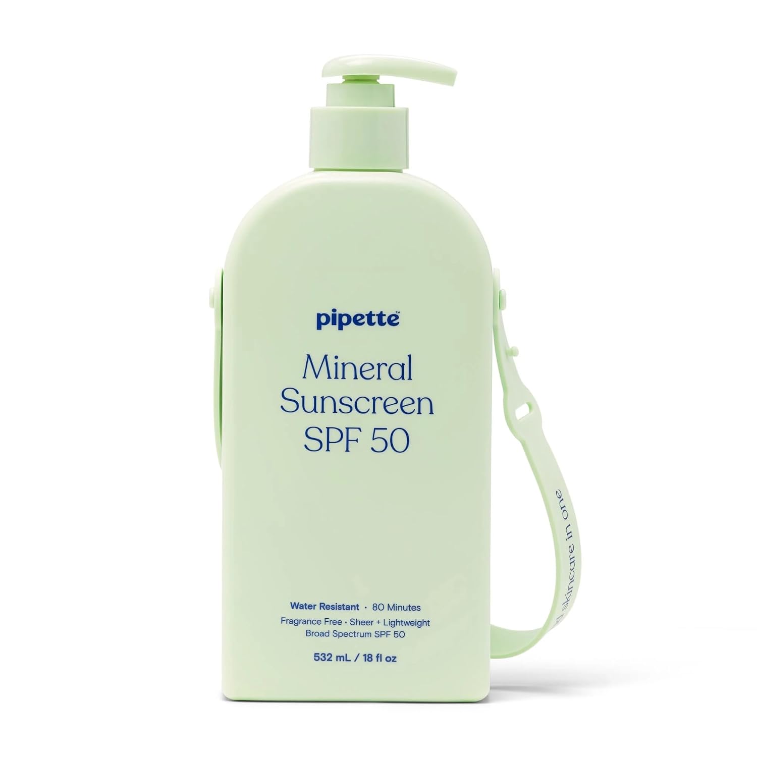 Pipette Fragrance Free Mineral Sunscreen SPF 50 Lotion,3 fl oz (Pack of 2)