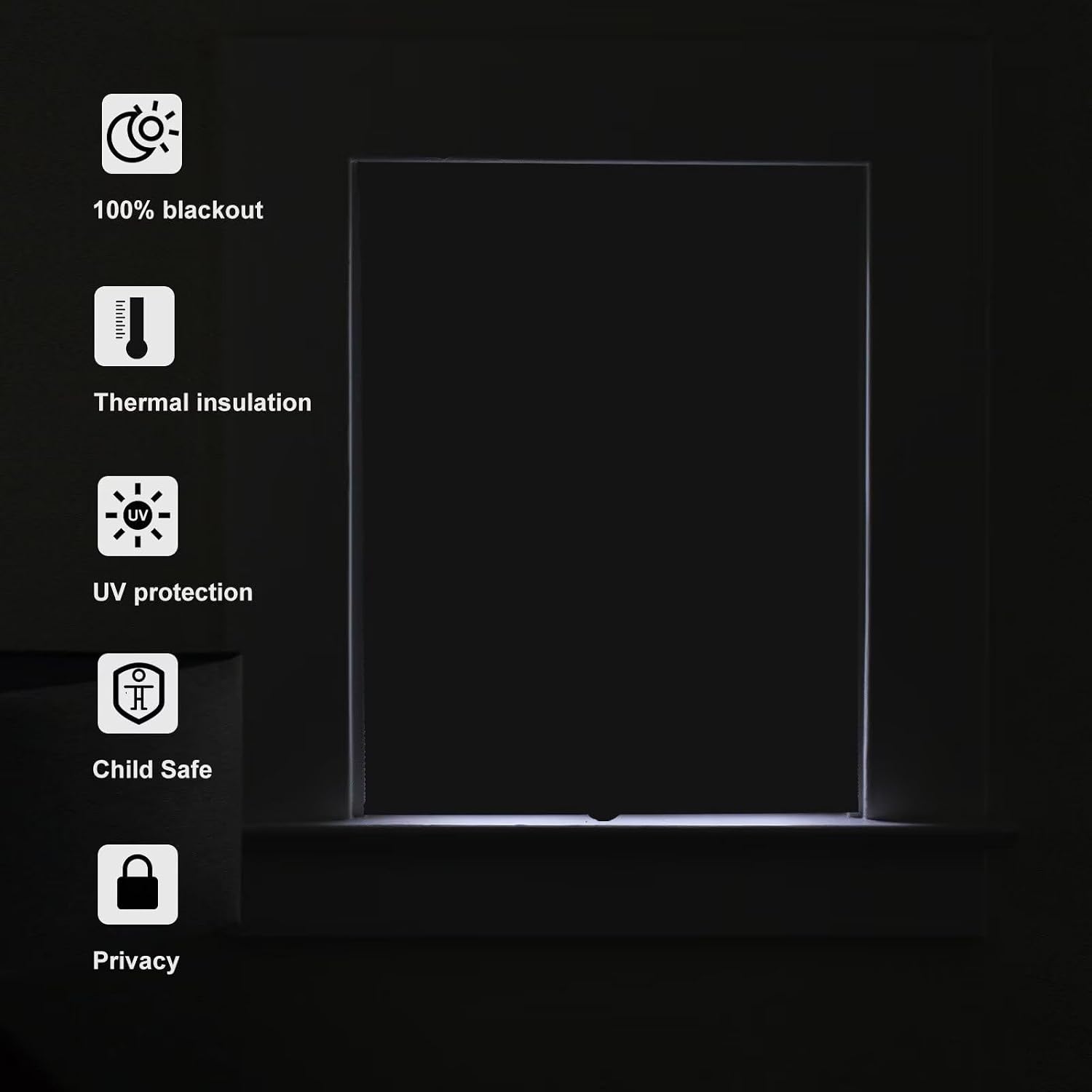MYshade Cordless Blackout Cellular Shades for Windows, Honeycomb Window Shades with Thermal Insulation, Child & Pet Safe Room Darkening Shade, Easy Install, 16" W x 36" H, Black