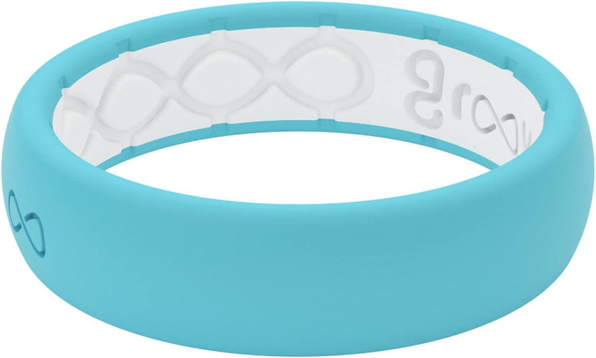 Groove Life Thin Silicone Ring for Women, Breathable Comfort Wedding Band