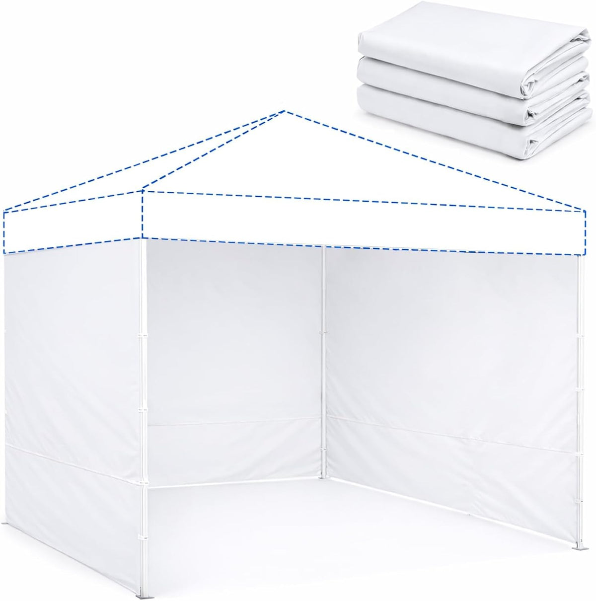 10 x 10 Canopy Sidewalls, 3 Pack Pop Up Canopy Walls, White