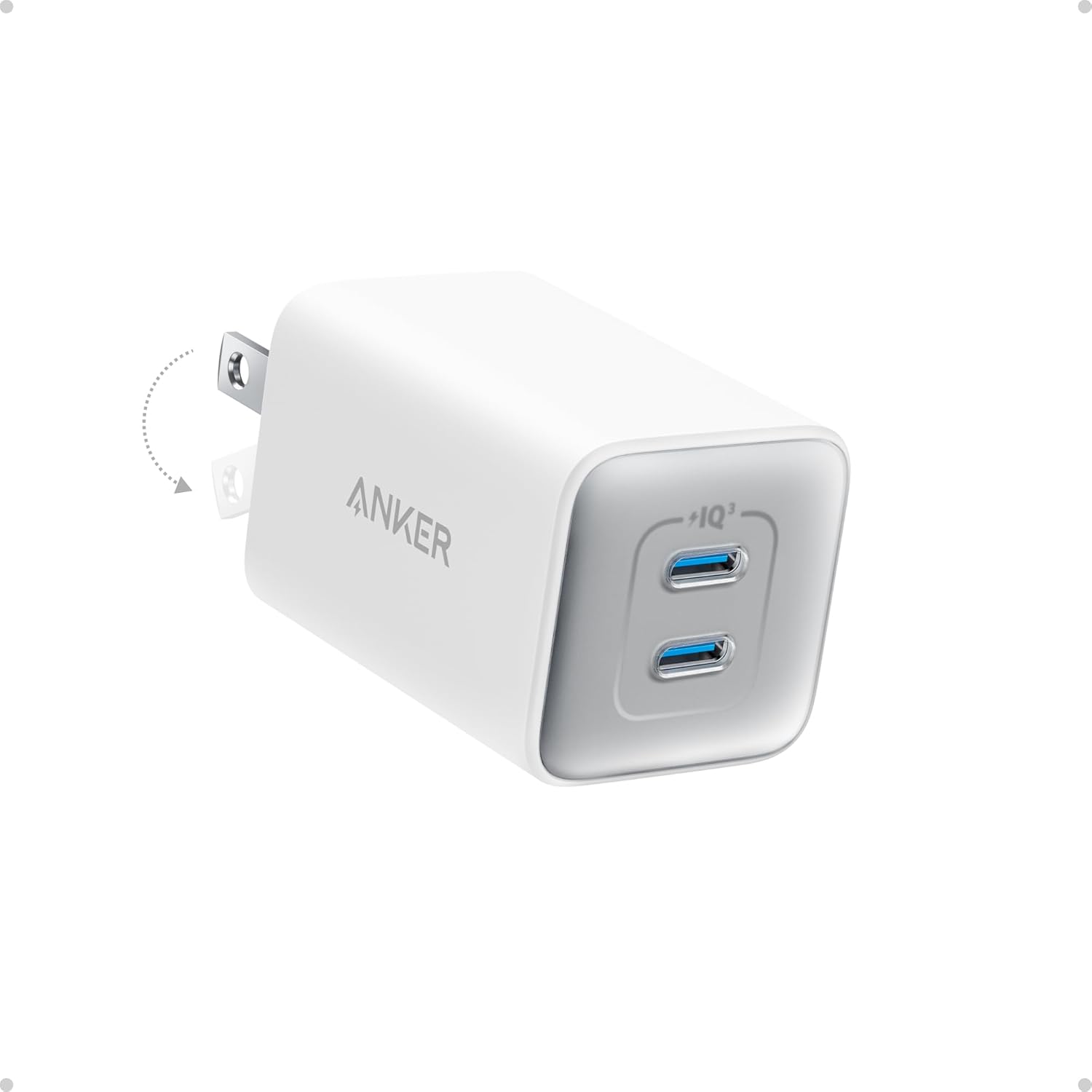 Anker Nano Phone Charger,47W Max 2-Port GaN Fast Charger USB C