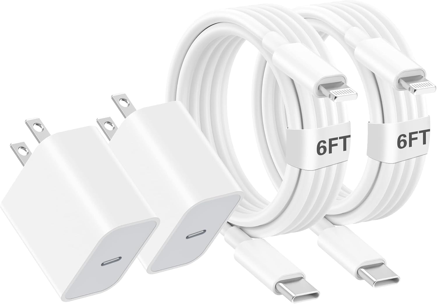 iPhone Charger Fast Charging,[Apple MFi Certified] Apple Chargers iPhone Super Quick 2Pack 6FT Type-C to Lightning Cable USB C Wall Charger Plug Adapter for iPhone 14 13 12 11/14Pro Max/13Pro/SE/XR/XS