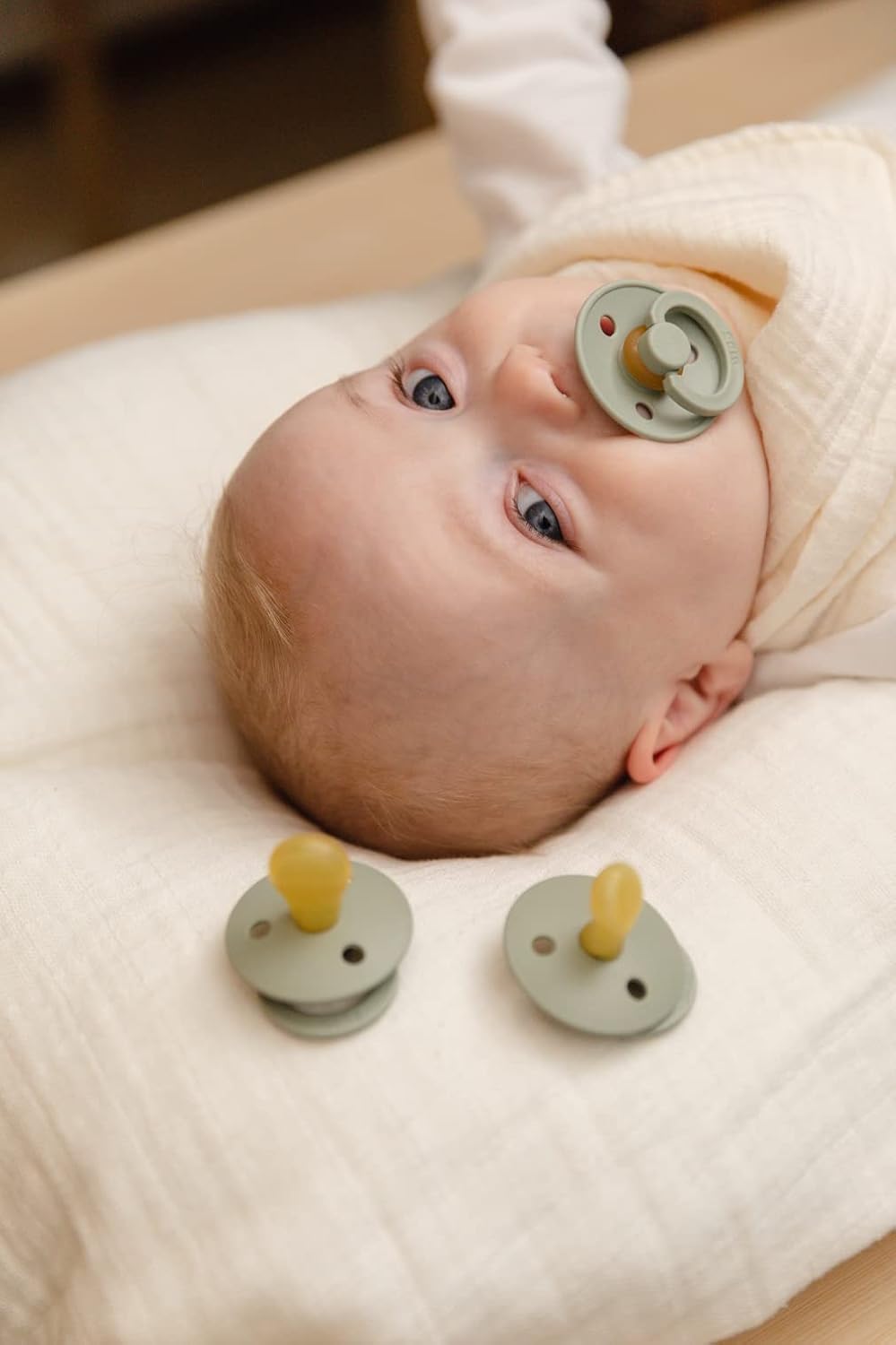BIBS Pacifiers Colour Collection | Natural Rubber Baby Pacifier | Set of 2 BPA-Free Soothers | Made in Denmark | 18+ Months (Pack of 2) | Baby Blue