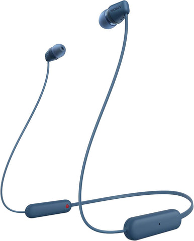 Sony WI-C100 Wireless in-Ear Bluetooth Headphones with Built-in Mic, Blue