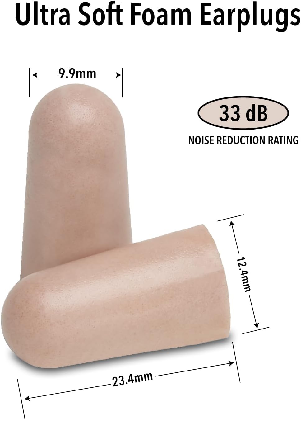 Mack's Ultra Soft Foam Earplugs, 50 Pair - 33dB Highest NRR | Made in USA