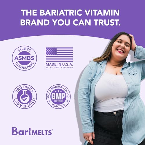 BariMelts Bariatric Calcium Citrate with Vitamin D3 and Magnesium - 1 Month Supply (120 Smooth-Dissolving Tablets) - Post-Op Bariatric Vitamins