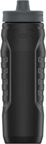 Under Armour Squeeze Water Bottles, 32 oz Water Bottles, Sideline Sports Water Bottle with Quick-Shot Lid, Quick & Easy Hydration, Gym Water Bottles, Squeeze Bottle, 1 32oz Bottle