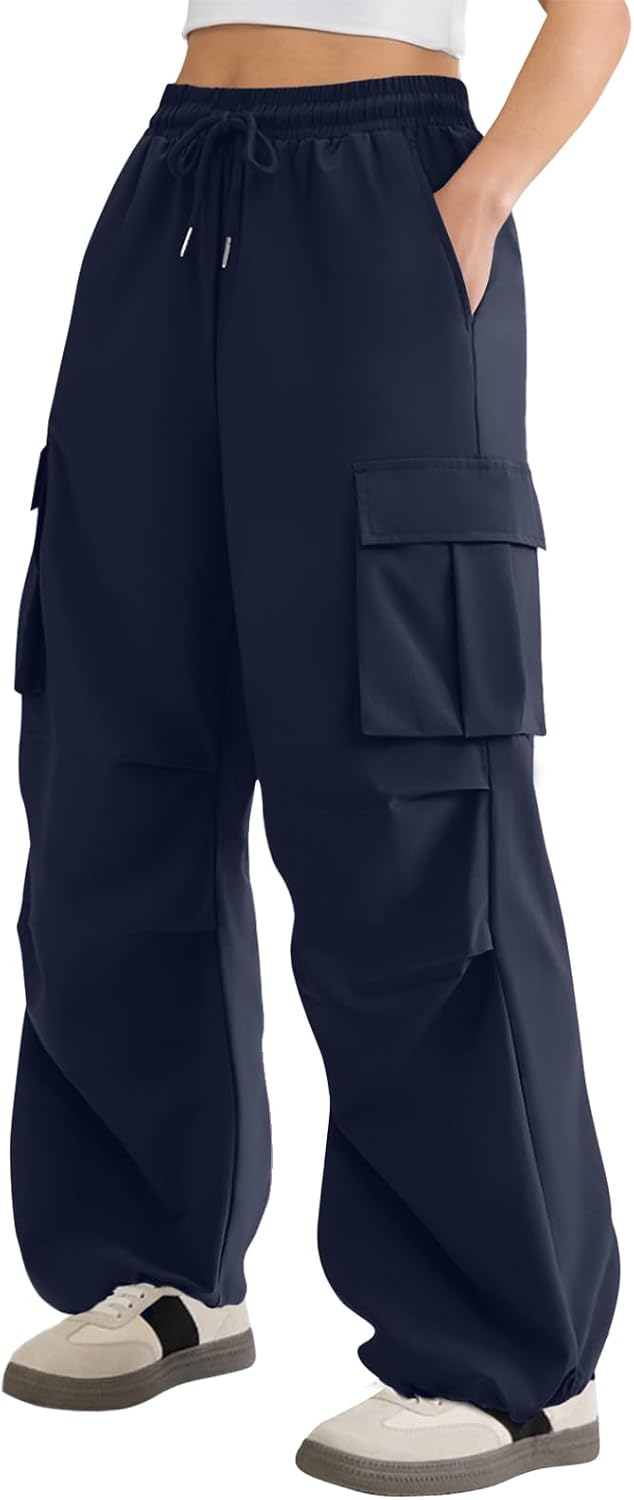 COPYLEAF Parachute Cargo Pants Women Lightweight Baggy Hiking Pants Y2k