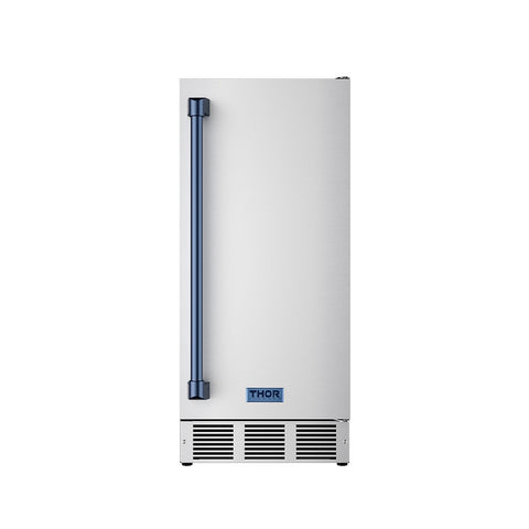 15 Inch Undercounter Built-in/Freestanding Ice Maker in Stainless Steel/Blue | Gordon Ramsay Series
