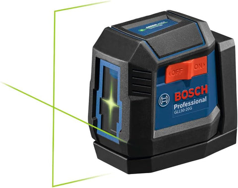 BOSCH GLL50-20G 50 Ft Green-Beam Self-Leveling Cross-Line Laser Level