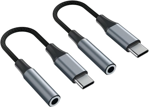 1pcs Black USB C to 3.5mm Female Headphone Jack Adapter