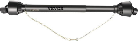 VEVOR PTO Shaft, 1-3/8" PTO Drive Shaft, 6 Spline Tractor End and Round Implement End PTO Driveline Shaft, Tractor PTO Shaft, 30"-39" Brush Hog PTO Shaft Black, for Finish Mower, Rotary Cutter