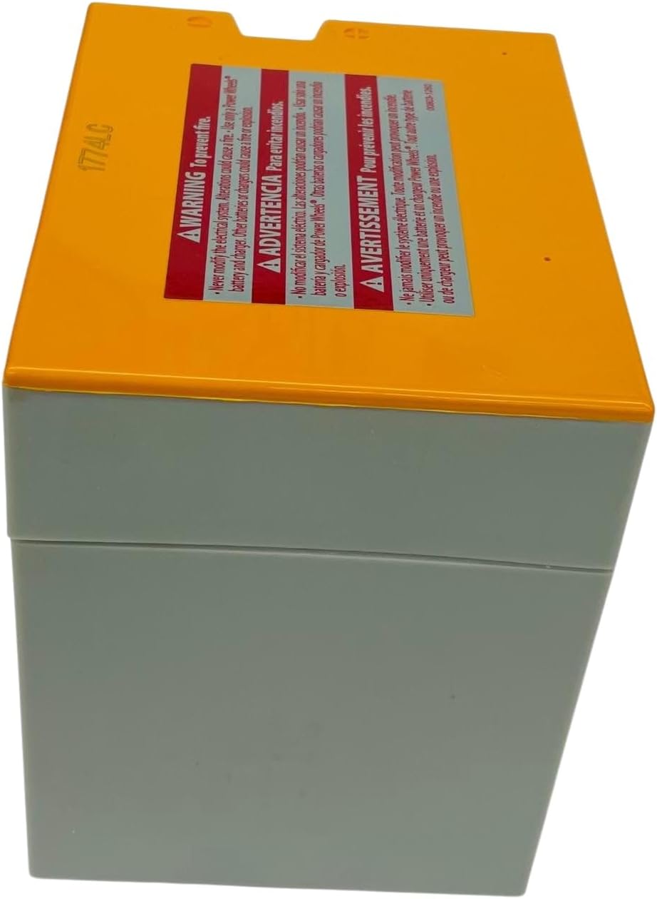 Fisher Price Power Wheels 12V Battery for Ride On Toys | 12V Kids Car Battery Replacement | Barbie Power Wheels Battery, Kids Jeep Battery Replacement | 00801-1661 and 00801-1776 Probe-style Orange Top Battery