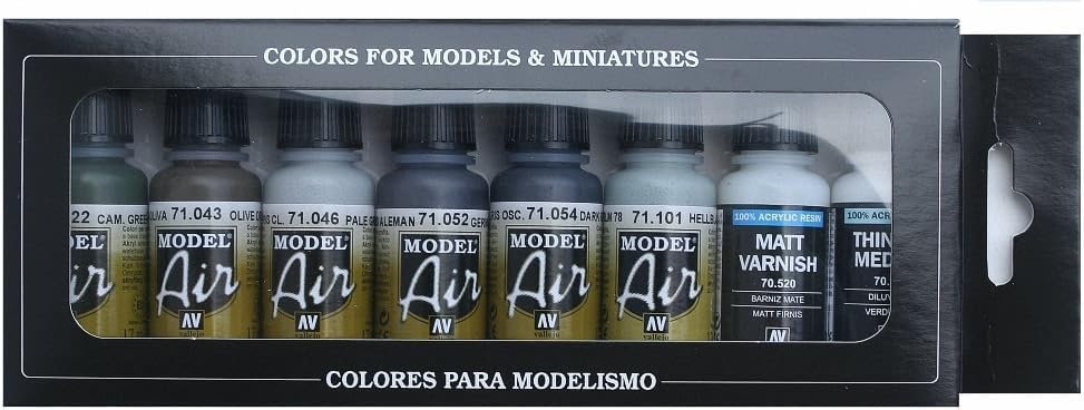 Vallejo RLM II Set Model Air Watercolor Paint, 17ml