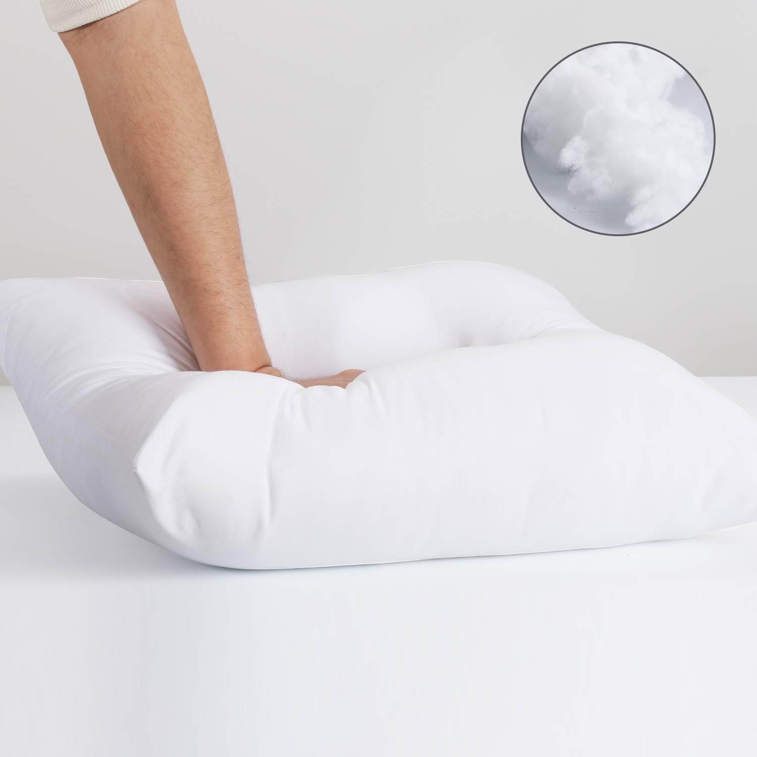 Calibrate Timing 16 x 16 inches Pillow Inserts, Set of 6 Hypoallergenic Brushed Microfiber Liner Down Alternative Filled Square Cushion Throw Pillow