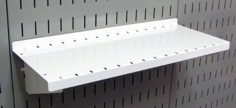 Wall Control Shelf 6in Deep Pegboard Shelf Assembly Pegboard and Slotted Tool Board – White