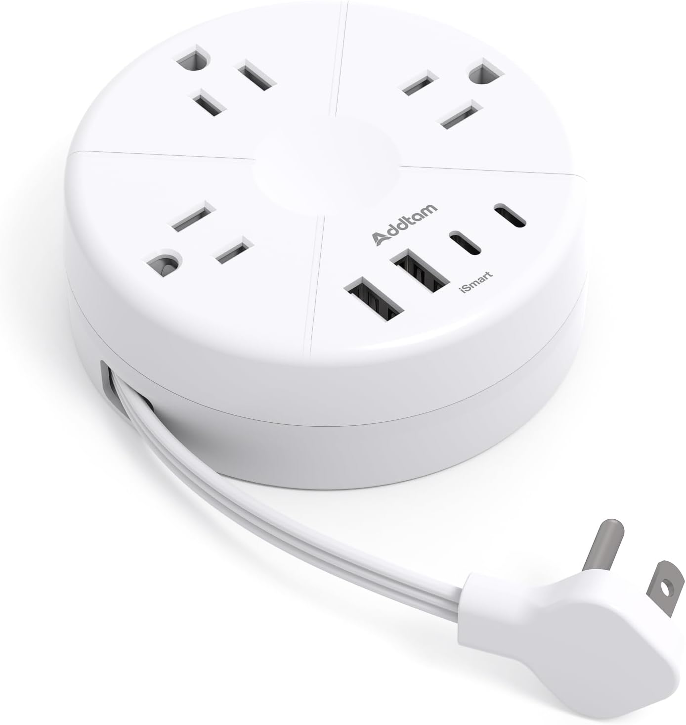 Travel Power Strip - Cruise Ship Essentials with 3ft Retractable Cord