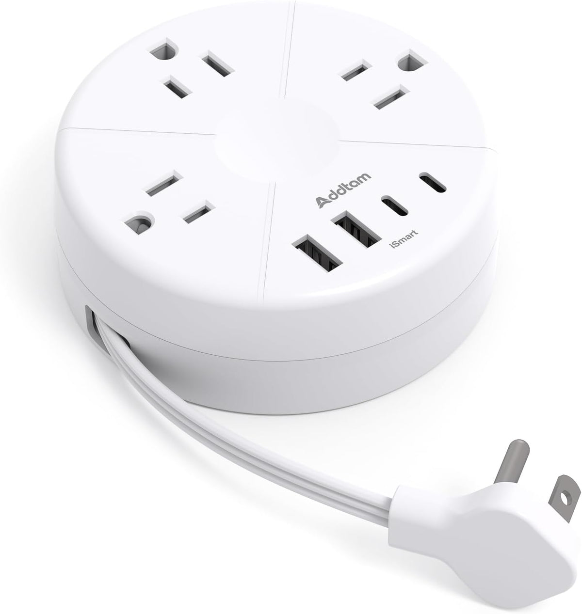 Travel Power Strip - Cruise Ship Essentials with 3ft Retractable Cord