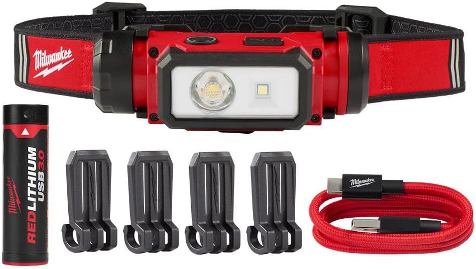 Milwaukee Electric - REDLITHIUM. USB Hard HAT HEADLAMP