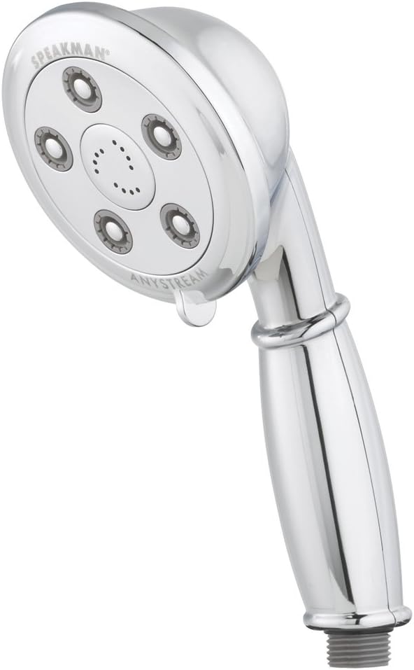 Speakman VS-3011 Chelsea Anystream Multi-Function Handheld Shower Head, 2.5 GPM, Polished Chrome