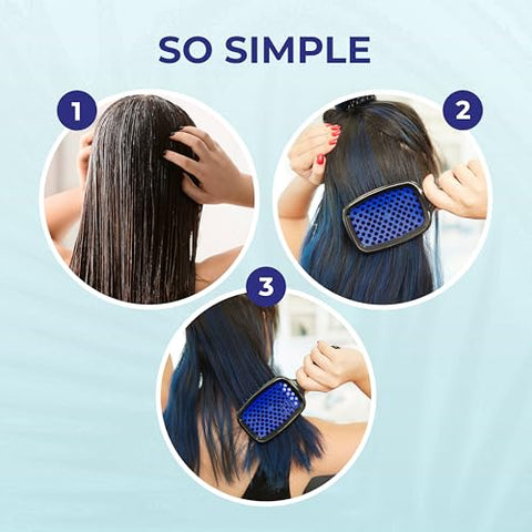 FHI Heat UNbrush Detangling Brush for Pain-Free Brushing on All Wet or Dry Hair Types — Durable DuoFlex Anti-Static Bristles, Lightweight Handle, Vented Hair Brush, Galaxy Blue