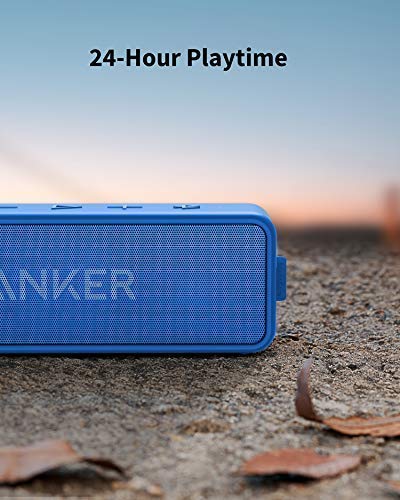 Anker AK-A3105034 Blue Portable Bluetooth Speaker, 12W, 24H Battery Life, Unbelievable Sound, Bass Up Technology, Weatherproof, 2470mAh Battery, 3.5mm AUX-IN, 80db Sensitivity