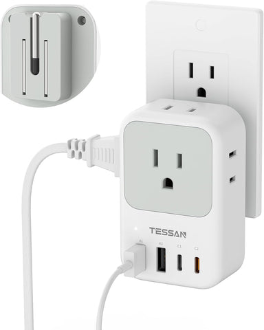 TESSAN USB C Charger Block 20W PD, Fast Charging Adapter with Foldable Plug
