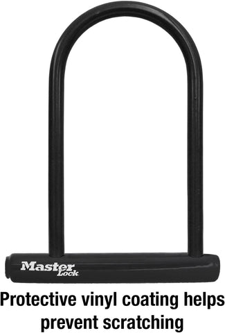 Master Lock U-Lock Keyed Bike Lock, 7-1/4-inch Anti-Theft Device, 8320D