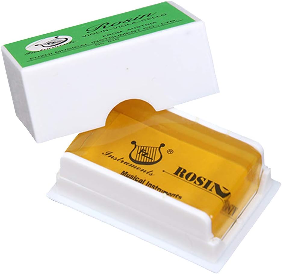 Rosin Natural for Violin Cello Viola Rosin Light Low Dust for Bows String Music Instrument Accessory Yellow with Case 3 Pack