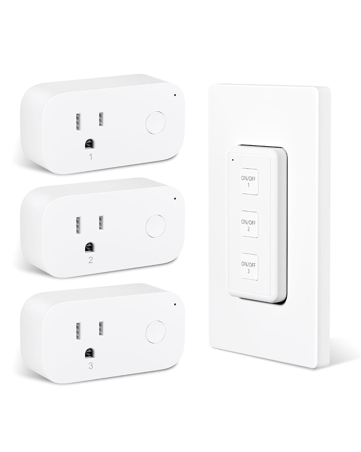 BN-LINK Wireless Remote Control Outlet Switch – 3-Outlet Kit with Magnetic Remote & Wall-Mount Holder, Remote Plugs for Lights & Appliances, Outlet Remote Control Wireless, Up to 100 ft Range