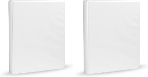 Amazon Basics 3-Ring Binder, 1-Inch, Customizable, with Pockets for Organization, White, 1-Pack