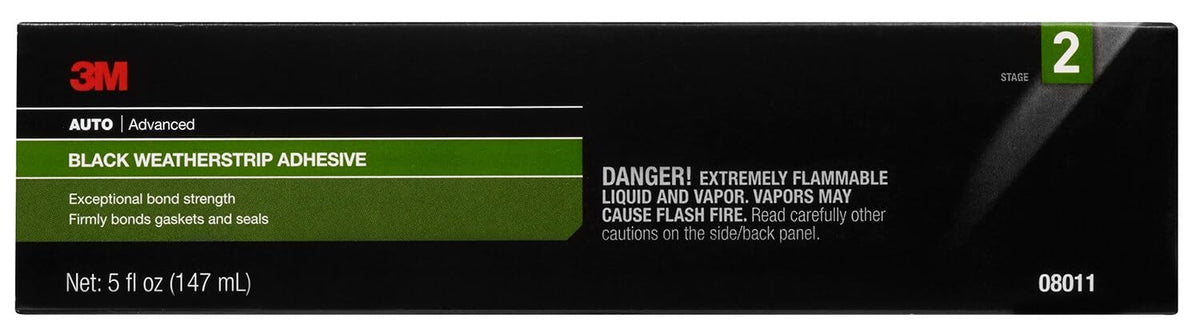 3M Black Weatherstrip Adhesive, 08011, 5 fl oz, 1 Per Pack