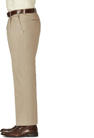 Haggar Men's Classic Fit Work to Weekend Business Casual Pleated Pant