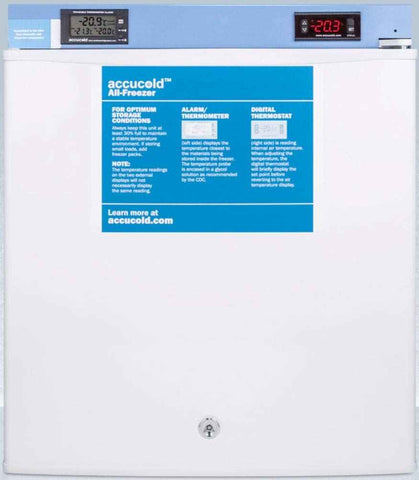 Accucold 19" Compact Medical Freezer, White - FS24LMED2