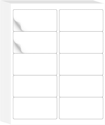 L LIKED 2"x4" Bulk Printable White Label Stickers 15000 Labels 1500 Sheets