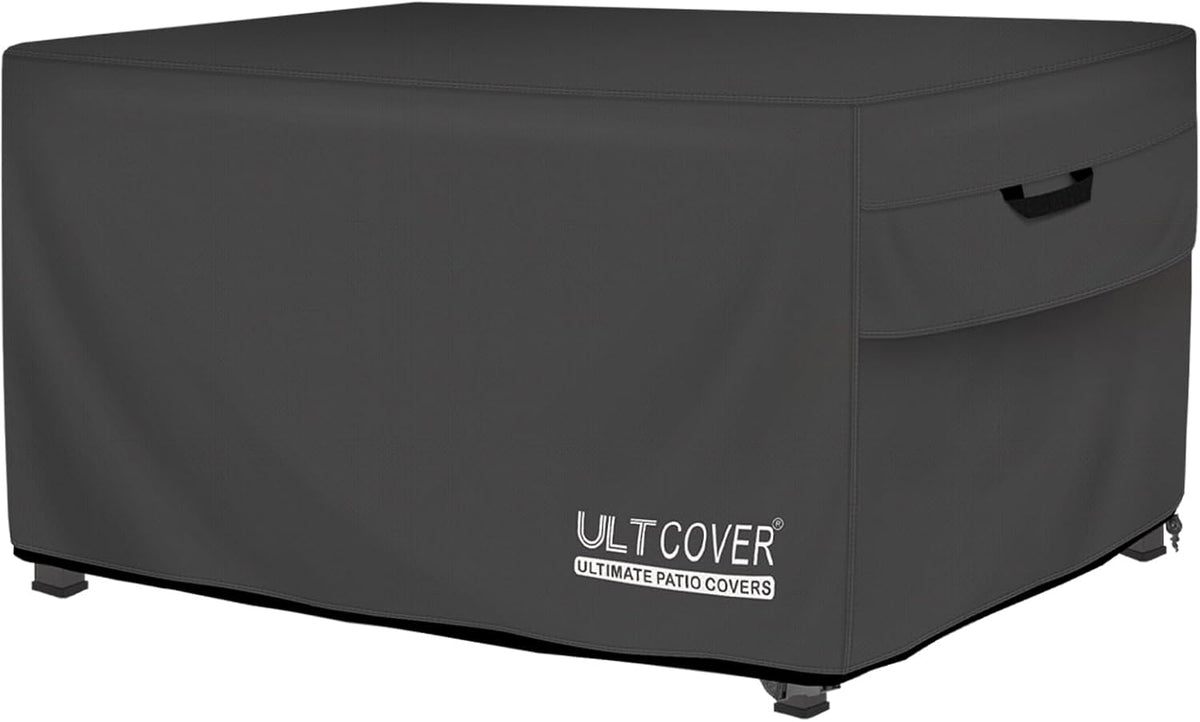 ULTCOVER Waterproof Rectangular Gas Fire Pit Table Cover 44x32 inch, Black