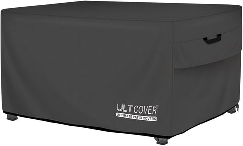 ULTCOVER Waterproof Rectangular Gas Fire Pit Table Cover 44x32 inch, Black