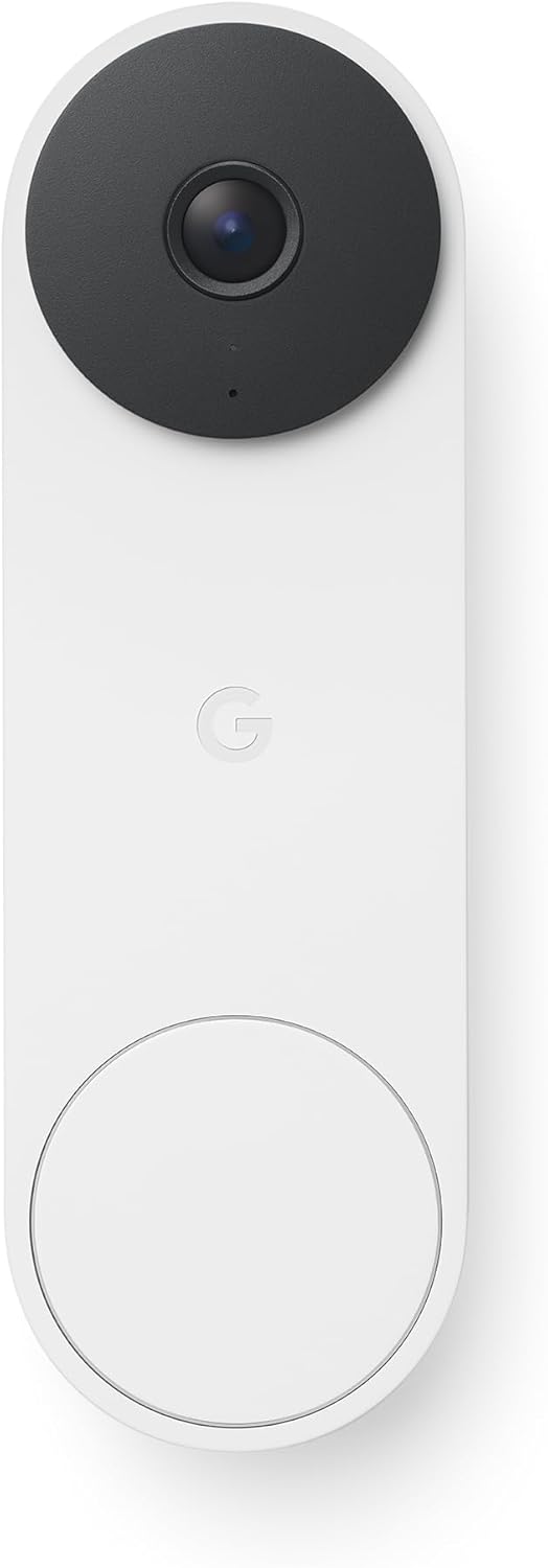 Google Nest Doorbell (Wired, 3rd Gen) - 2K Video, Live View - 2025 - Snow