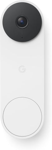 Google Nest Doorbell (Wired, 3rd Gen) - 2K Video, Live View - 2025 - Snow