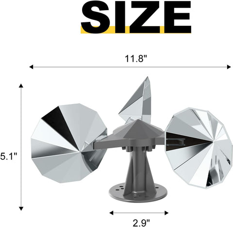 OFFO Bird Reflector, Reflective Pinwheel Wind Spinner, 5.1 Inch