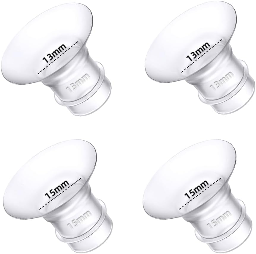 Flange Inserts 13mm 15mm for Medela,Spectra 24mm Shields/Flanges,Compatible with TSRETE,CPPSLEE,Momcozy S9Pro/S9/S12Pro/S12 Wearable Breast Pump,Reduce 24mm Nipple Tunnel Down to 4pcs