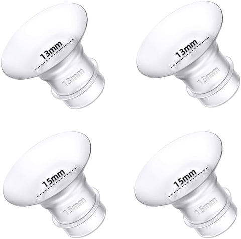 Flange Inserts 13mm 15mm for Medela,Spectra 24mm Shields/Flanges,Compatible with TSRETE,CPPSLEE,Momcozy S9Pro/S9/S12Pro/S12 Wearable Breast Pump,Reduce 24mm Nipple Tunnel Down to 4pcs