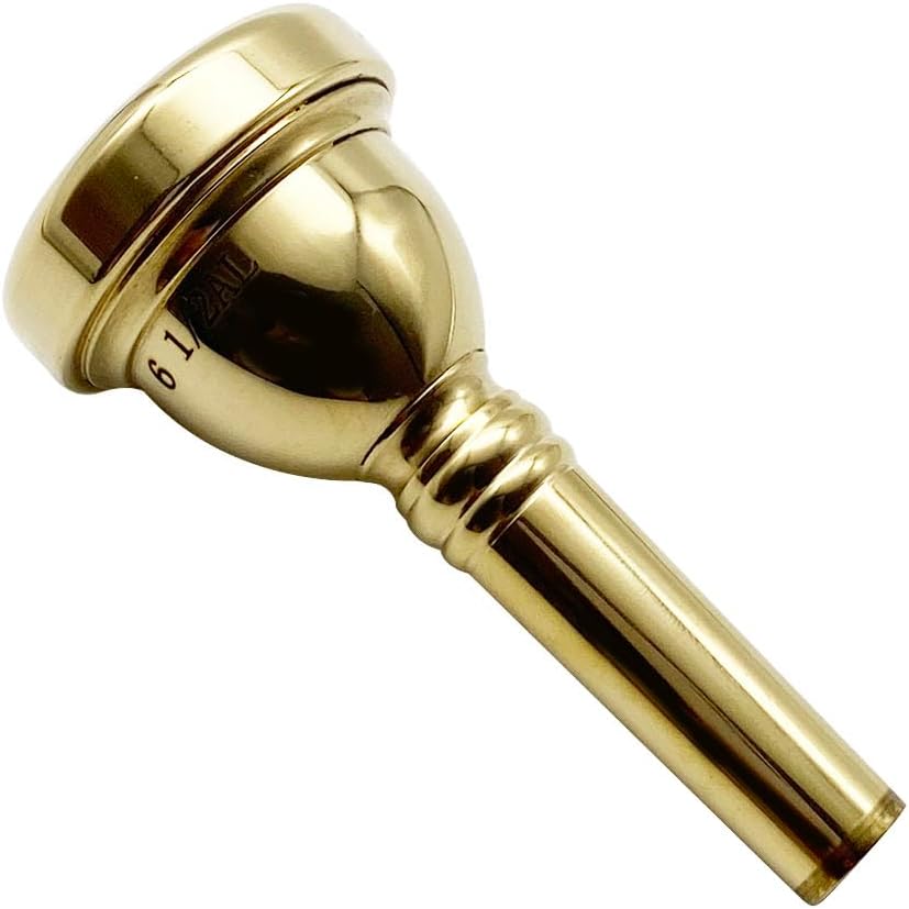 Missmore Trombone Mouthpiece 6 1/2AL Gold，Gold Plated
