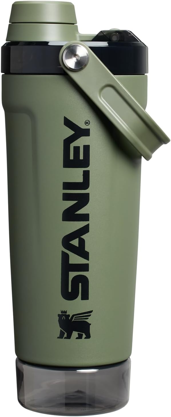 STANLEY Vitalize Shaker Bottle, 20 oz, Dried Pine