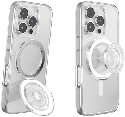PopSockets Kick-Out Grip for MagSafe, Kickstand- Clear Glitter