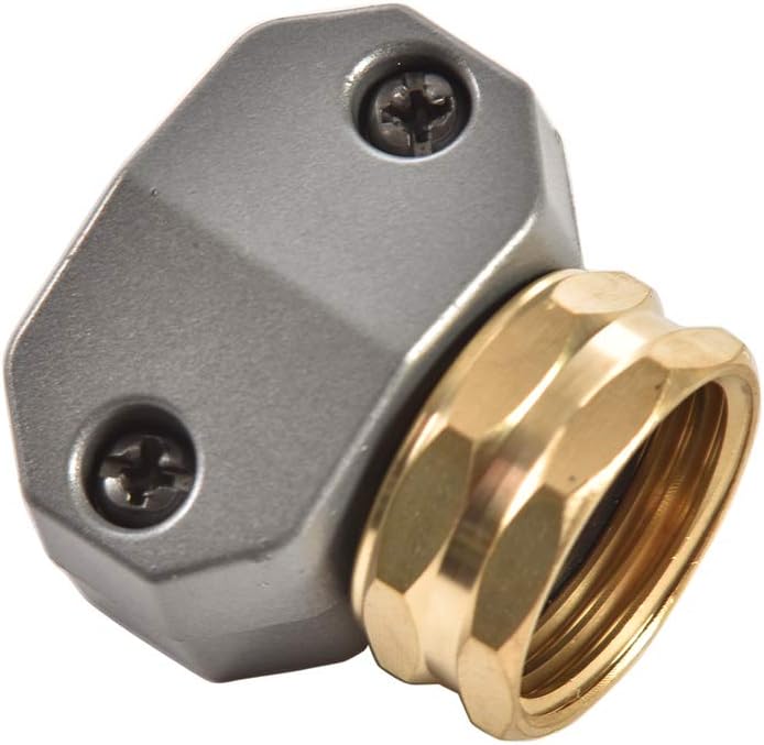 Zinc and Brass Female Clamp Coupling,Fits 3/4" or 5/8" Garden Hose Repair Fitting
