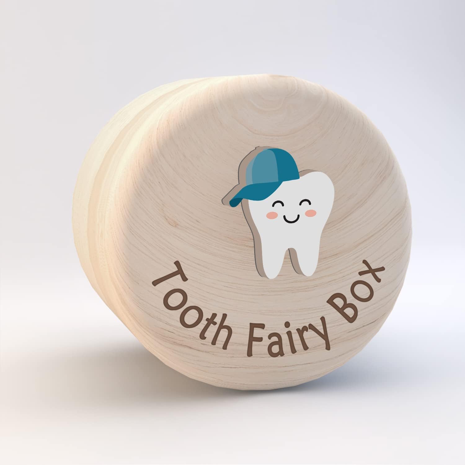 Tooth Fairy Box for Kids Hat Tooth Wooden Box and 3D Tooth