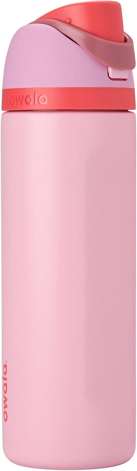 Owala FreeSip Stainless Steel Water Bottle 24 oz Angel Food Cake